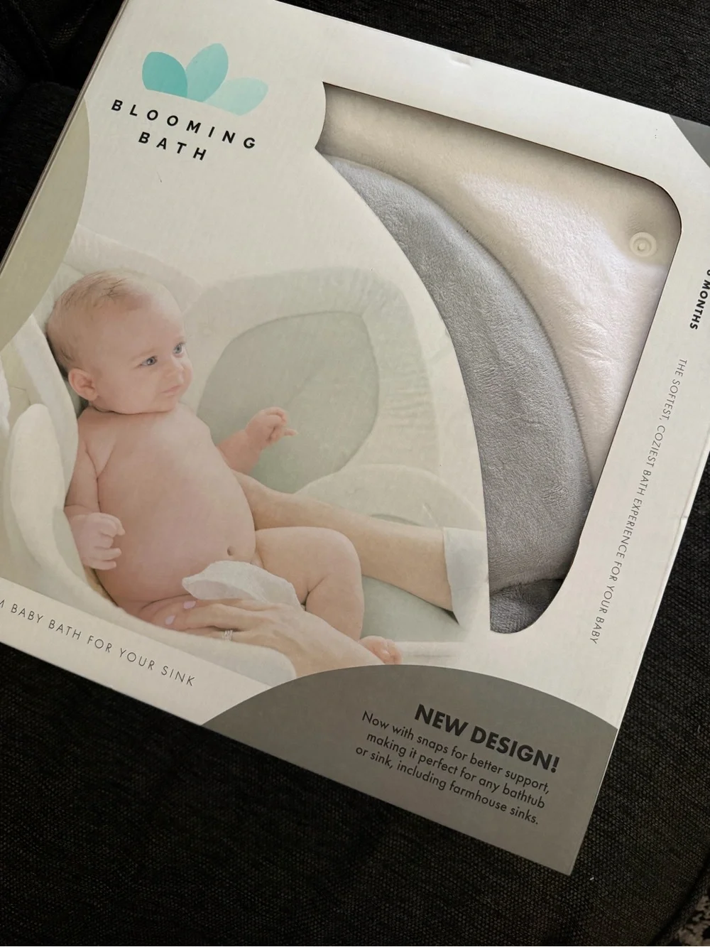 Blooming Bath Baby Sink Bath - Gray & Cream